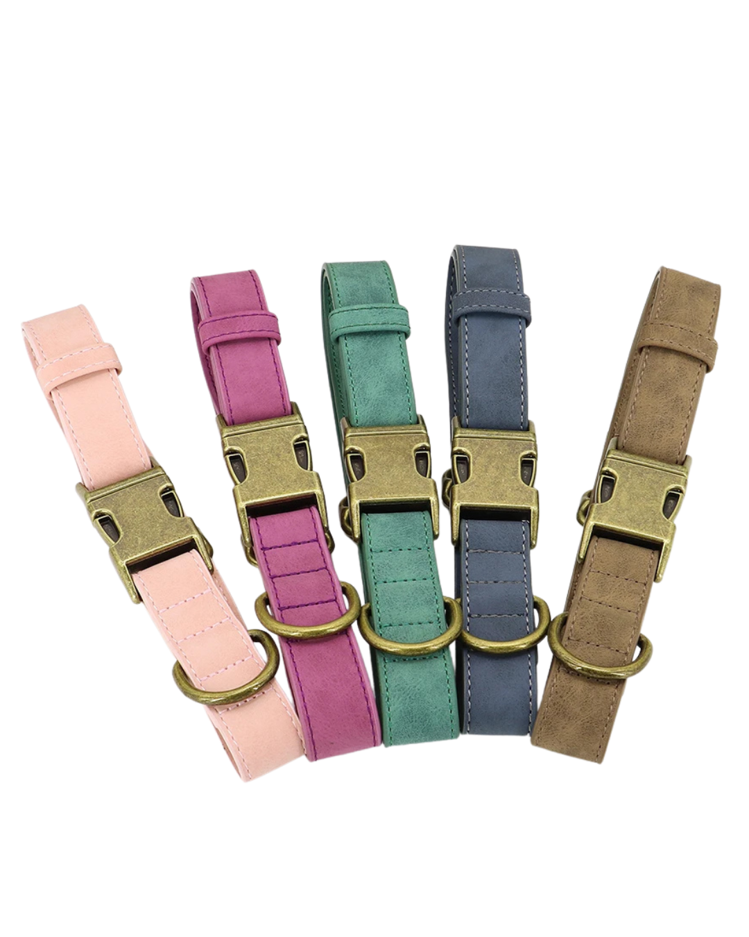 Rocky - Lederoptik-Halsband Personalisiert