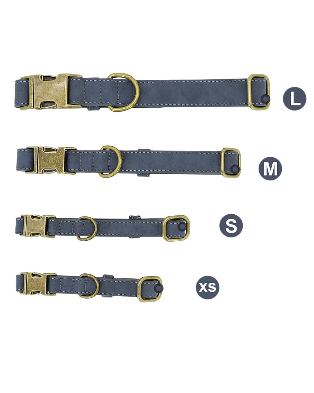Rocky - Lederoptik-Halsband Personalisiert