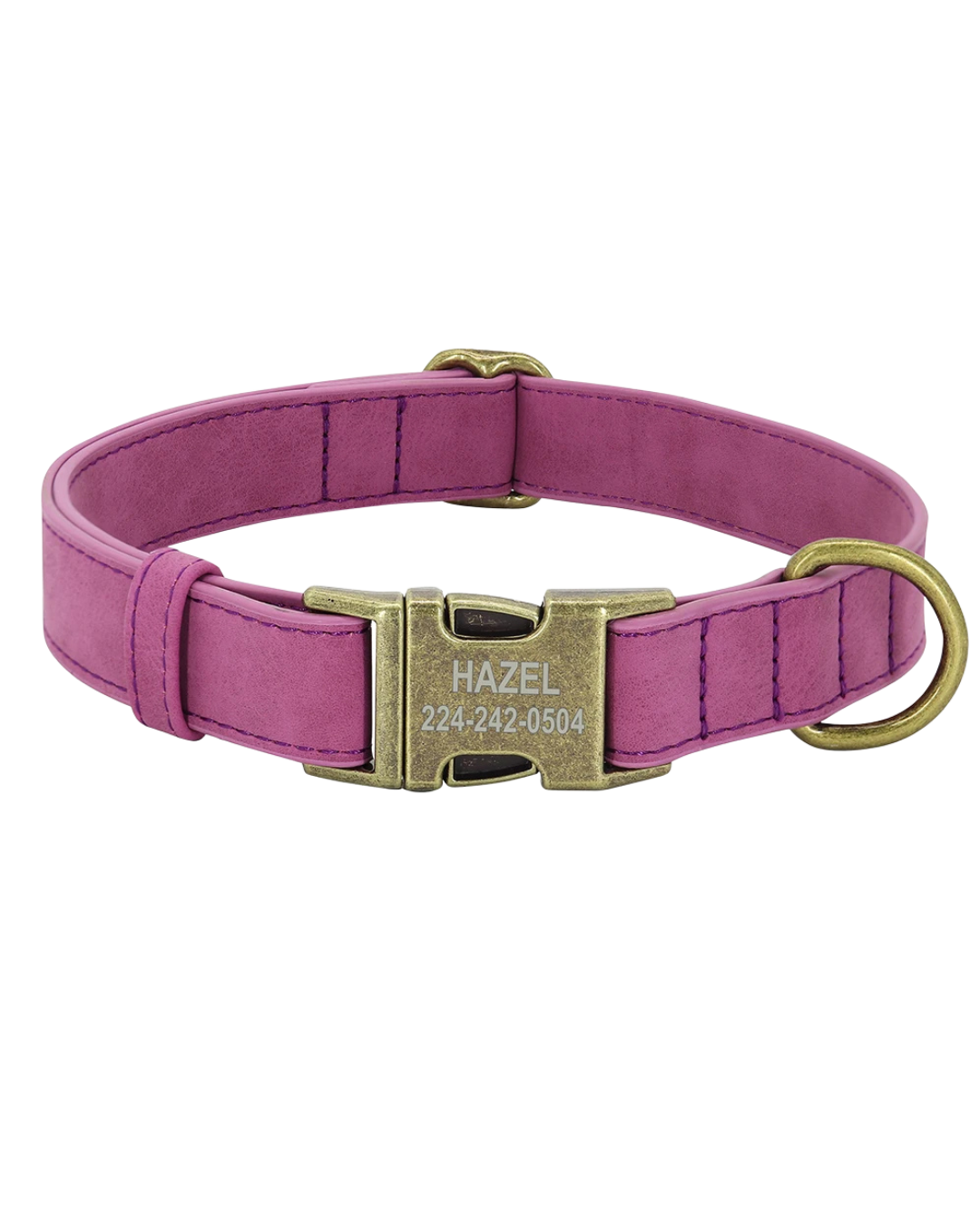 Rocky - Lederoptik-Halsband Personalisiert