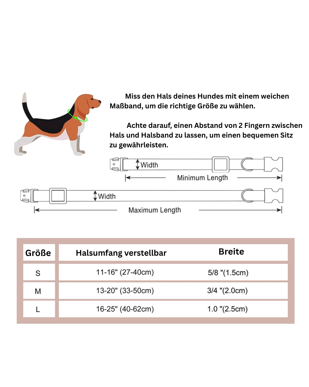 Poppy - Nylon Halband Personalisiert