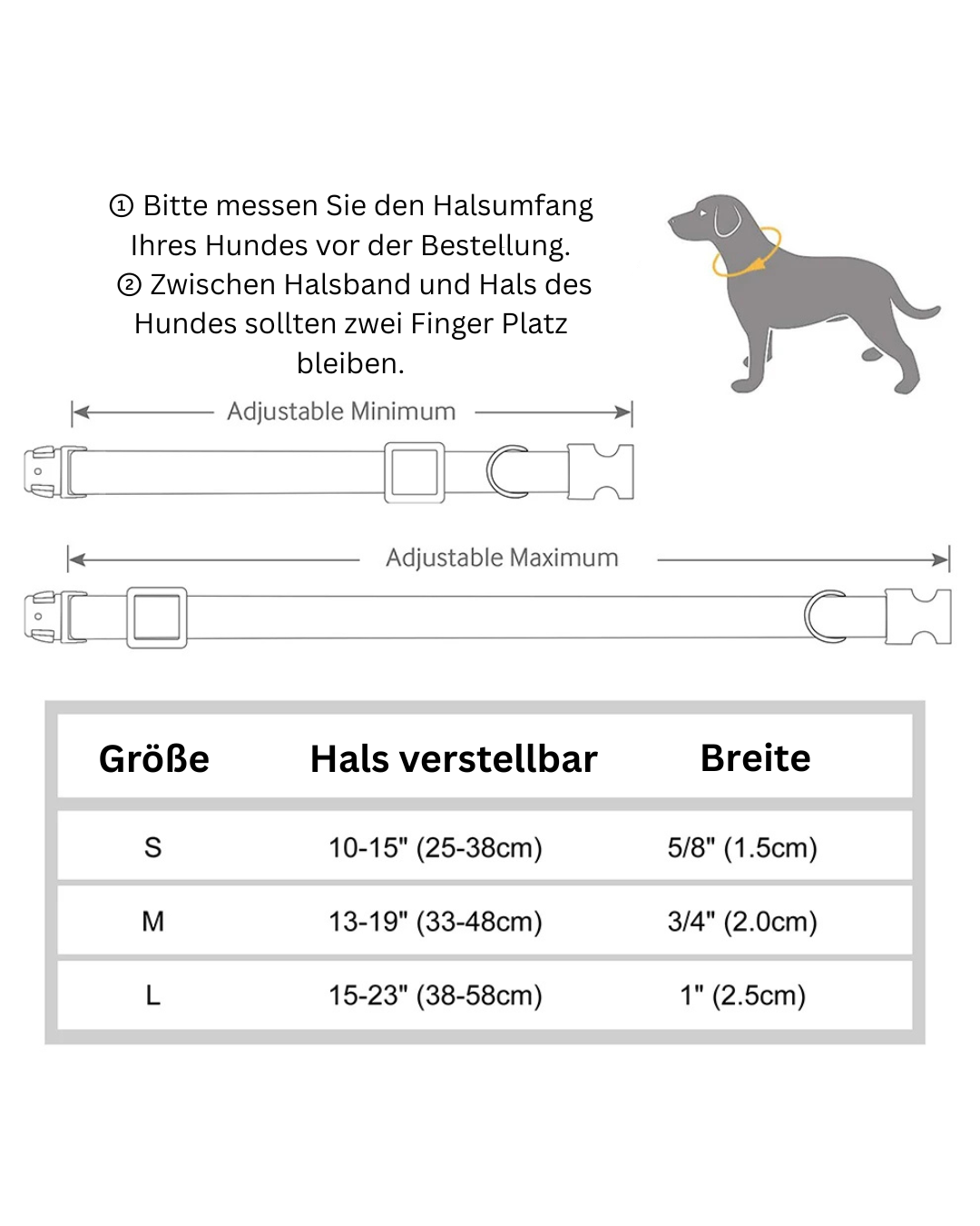 Sky - Hundehalsband Lederoptik Personalisiert