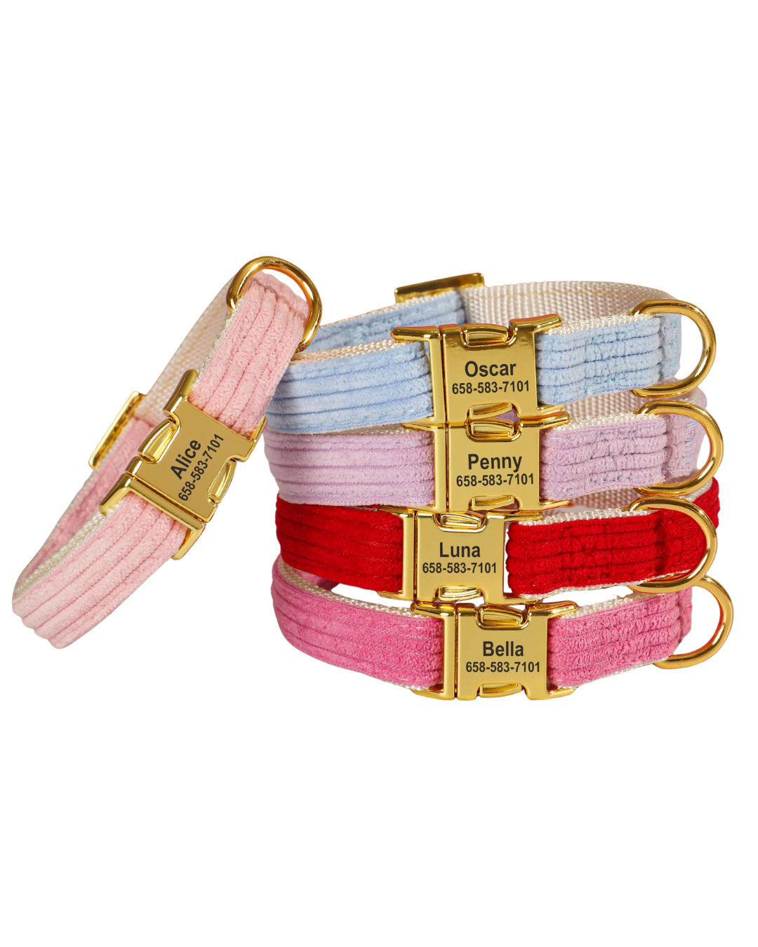 Riley - Samt Halsband Personalisierbar